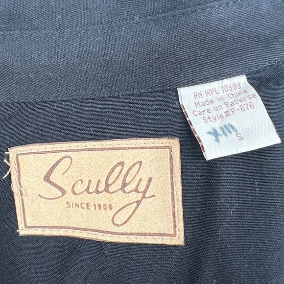 Scully‎ Western Pearl Snap Shirt Mens Size S Embroidered Cowboy Rodeo Country - Picture 9 of 11